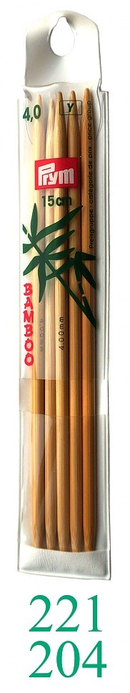 Спицы чулочные с острием на обоих концах, бамбук 2 - 4 мм
15, 20 см