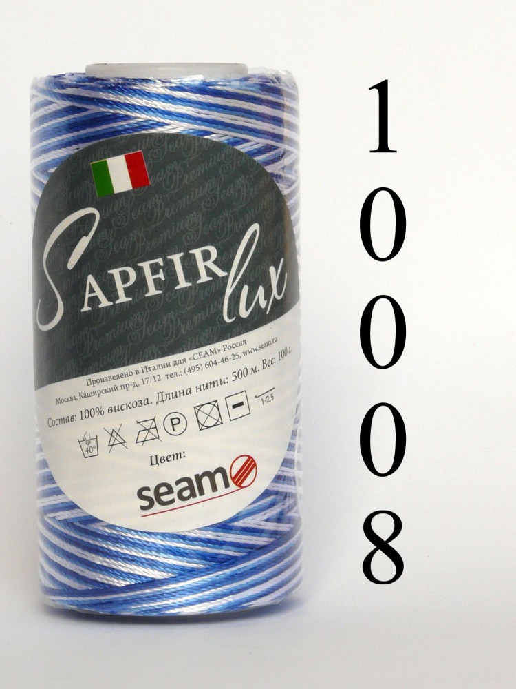 Sapfir lux Italy
100 grams
500 meters, 545 yds
100% viscose
Summer